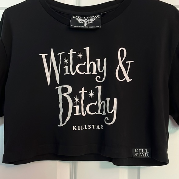 KILLSTAR🧿WITCHY&BITCHY👁️🗨️🌚 SHORT CROP TOP!🪬XS - Picture 3 of 8